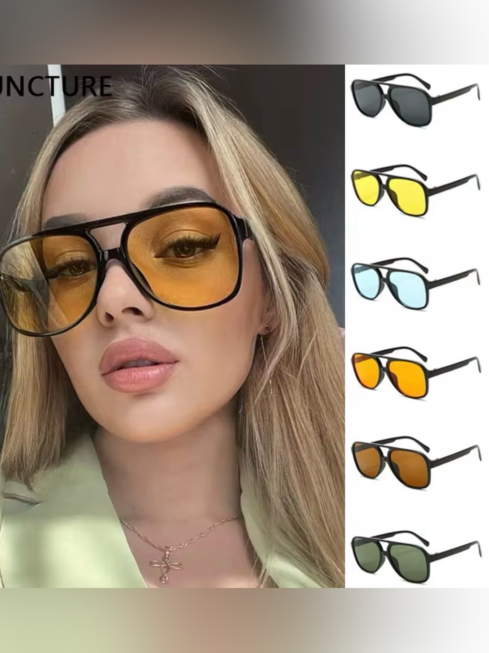 Retro Square aviation sunglasses